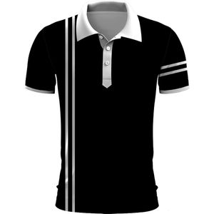 Koszulka golfowa męska koszulka Polo Turndown 3D Druku