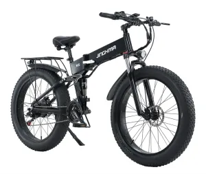 26 Zoll Elektro-Mountainbike Offroad 2 Räder Elektrofahrräder Bürstenloser Motor 1000W 48V Schneefaltbare Elektrofahrräder Erwachsene