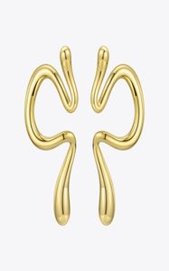 Stud ENFASHION Punk Curve Ear Cuff Clip On Earrings For Women Gold Color Line Earings Without Piercing Jewelry Oorbellen E191078 26516970