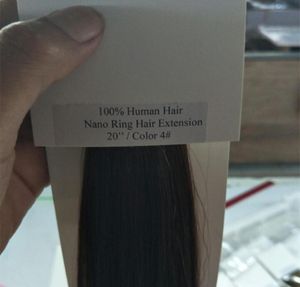 10A Quality 100 Human Hair Nano Ring hair extension 1g per strand100s per Lot DHL4470309