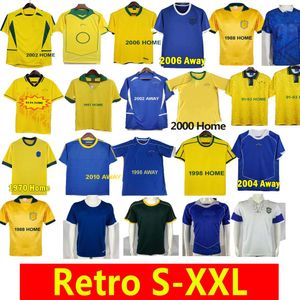 Brasil Vintage jersey ROMARIO RIVALDO BraziLS CARLOS Ronaldinho camisa de futebol 1998 Ronaldo KAKA 2006 2000 1994 1970 1957 1950 PELE Retro soccer jerseys