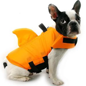 Giubbotto di salvataggio per cani da compagnia Abbigliamento per cani Gilet di sicurezza Costumi da bagno estivi Pinne di squalo Preserver PC0172 240226