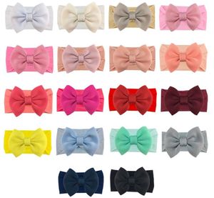 Baby Turban Bebe Bowknot Opaska na głowę Opaski do włosów Princess Super Bow Knot Soft Headrpraps Nylon Hair Accessory3562534