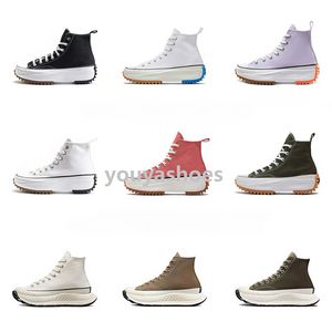 2024-Designer Men Womens Casual Shoes Platform Boots Sport Sneakers Classic Spring and Autumn Canvas Run Hike Star Black White High Low Mens Thick Bottom Shoe