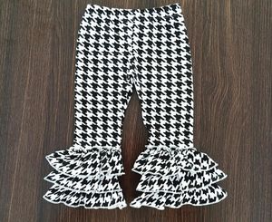 Kind Herbst Mädchen Rüschen Hosen Schwarz Weiß Dreifache Rüschen Leggings Mädchen Schlaghosen Winter Leggings Kleinkind Mädchen Frühling Kleidung Y25936945