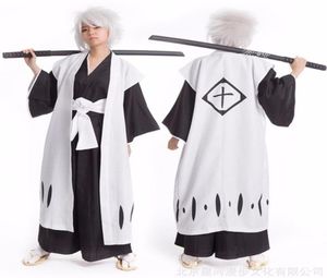 テーマコスチュームアニメブリーチコスプレコスチュームkyouraku shunsui kenpachi zaraki white cloak coatキャプテンキャプテンクロークなし黒い着物4745276