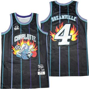Moive Basketball BR Remix 4 Dreamville Jersey Vintage dla fanów sportu oddychający Pure Cotton Pullover Team Color Black Retro Pullover High School School Sale