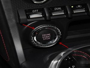 Fibra de carbono motor do carro power push start stop botão decorativo capa guarnição para subaru brz/86 2013-17 acessórios interiores decalques5688741