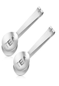 Coffee Tools Reusable Stainless Steel Tea Bag Tongs Teabag Squeezer Strainer Holder Grip Metal Spoon Mini Sugar Clip Coffee ZA60802925736