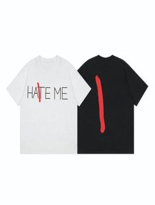 22ss Frühling Sommer USA HATE ME Print Vintage Oversize T Shirts Herren T-shirt Frauen Kleidung Casual Baumwolle Tee3738725