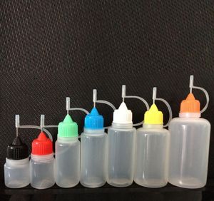 Needle Bottle 5ml 10ml 15ml 20ml 30ml 50ml Soft PE Style Plastic Dropper Bottles Child Proof Caps LDPE E Liquid Empty Bottle With 6584608