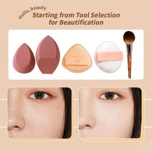 5PCS Make-Up Puff Set Giant Puff Frauen Kosmetische Concealer Pulver Erröten Weichen, Flauschigen Blending Schönheit Werkzeug 240323