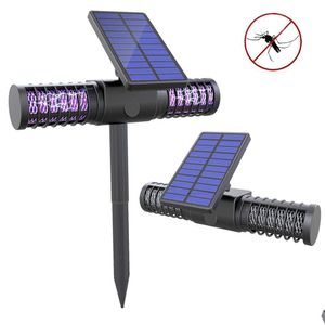 Led Multi-Functional Lights Brelong Outdoor Solar Mosquito Killer 15W Uv Trap Physical Absorption Electron Pocatalyst Lamp With Light Dhsqx