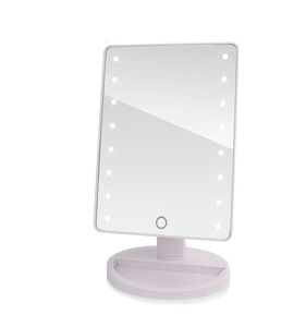 Зеркало для макияжа LED Touch Sn, настольное зеркало для макияжа с 16 светодиодными лампами, профессиональная регулируемая столешница, вращающаяся на 180°9469119