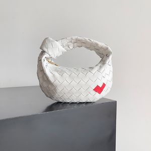 Designerväskor vävda riktiga läder totes lyx varumärke axelväska mini knut handväskor vit kohud stickad handgjorda kvalitet armhåla kvinnor med låda