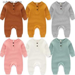 Jumpsuits 2/3pieces Solid Color 0-24m New Born Baby Girl Clothes Autumn Unisex Rompers Baby Boy Clothes Set Cartoon Zipper Spring Bebes L240307