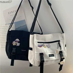 أكياس الرسول اليابانية harajuku propedoile canvas women messenger أكياس صلبة ألوان الوجه غير الرسمي حقيبة الكتف