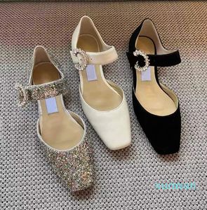 Designer Sandals Luxury brand fashion flats Crystal buckle solid color Phantom fabric women Outdoor walking women all-match style comfortable