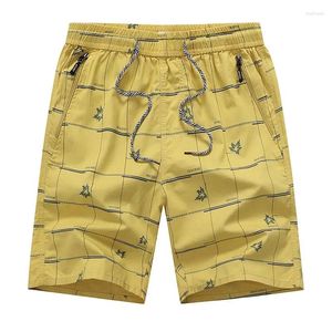 Männer Shorts 2024 Sommer Männer Casual Baumwolle Plaid Print Mann Kurze Hosen Hause Strand Größe L-5XL