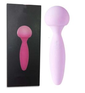 Sex Toy Massager USB Laddning av svamphuvud Silikonvibratorer Stick Female Vaginal Masturbation Massager Double Head AV Vuxen Toy6674331