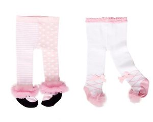 Leggings Tights Autumn Winter Baby Cute Lace Bows Girl Clothes Cotton Born 036M Girls Pantyhose Stockings8552952