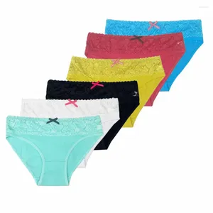 Kvinnors trosor 5 datorer/set Cotton Underwear M-XL Kvinnliga kvinnliga bekväma trosor Sexiga spetsar underbyxor flickor underkläder 89466