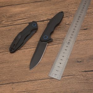 1st Ny G6215 Flipper Folding Knife 8Cr13Mov Black Oxide Drop Point Blade Aviation Aluminium Handle Outdoor Camping Handing Fishing EDC Pocket Knives