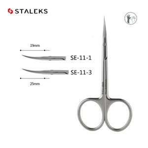 STALEKS Pro Expert 11 Tipo 1 Tesoura de cutícula de unha de alta qualidade em aço inoxidável Tesoura de sobrancelha aparar nariz ferramentas de maquiagem de cabelo 240305