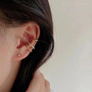 Ryggar örhängen design delikat zirkonklipp för kvinnor kvinnlig spänne öron manschett inga piercingar falska brosk mode tillbehör