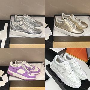 Designer casual skor kalvskinn mocka läder tränare tyg bomull sneakers män kvinnor shoerubber sula sneaker utomhus skridskor löparskor