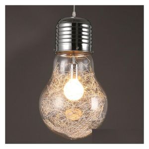 Pendant Lamps Big Bb Light Simple Pendent Lamps Lights Pendant Dia 30Cm Lamp Milk White Color E27 Drop Delivery Lights Lighting Indoor Dhloz