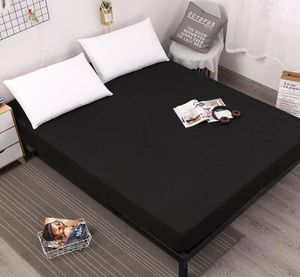 Waterproof Solid Bed Sheets Fitted Sheet ST05 Mattress Protector Cover Home el Doom Moistureproof Bed Linen Elastic Band9859035