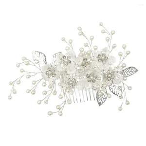 Hair Clips Bridal Sparkly Pearls Comb Barrette Party Clip Accessory