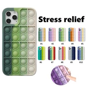 Bubble Cases für iPhone 12 11 13 Pro Max Mini 7 8 XS XR SE Cover Reliver Stress Fidget Toys Push Bubble Antistress5861322