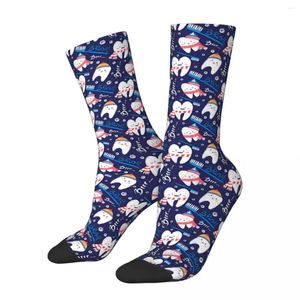 Men's Socks Funny Happy Sock For Men Harajuku Teeth Breathable Pattern Printed Crew Novelty Gift