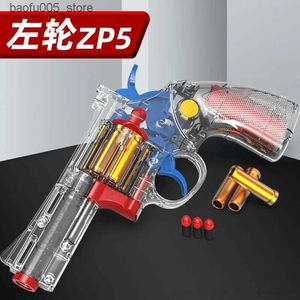 Sand Play Water Fun ZP5 Revolver Launcher Safety Soft Bullet Toy Gun Outdoor Sports CS Shooting Game Props Boys Birthday Gift Q240307