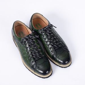 Мужская кожаная обувь из натуральной яловой кожи, молодежная деловая модельная мужская обувь, повседневная обувь в британском стиле, туфли на шнуровке с острым носком, 10A5