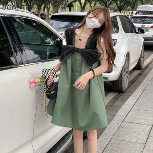 Elbise kolsuz elbise kadınlar yaz yumuşak yay sokak giymek yeni varış popüler modaya uygun Kore tarzı ins ins genç bayanlar mini seksi rahat