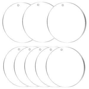 Keychains Fine Crafting DIY Material Clear Round Acrylic Decor för presenttaggar med 2 95in diameter Ornament233e