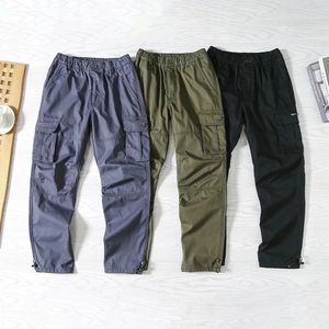 Nya herrmode trend utomhus fritid multi ficka arbetskläder casual byxor