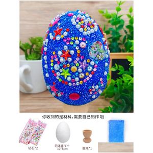 Novelty Games 1Pcs Easter Egg Decorating Kit Handmade Materials Diy Toys Novelty Creative Painting Paste Crafts For Kids Toy Girl Huev Dhx2C