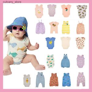 Jumpsuits Baby Rompers 2023 Spring Summer Boys Girls Rompers Ins Baby Toddlers Scossuit Dzieci Ogólne ubrania dzieci L240307