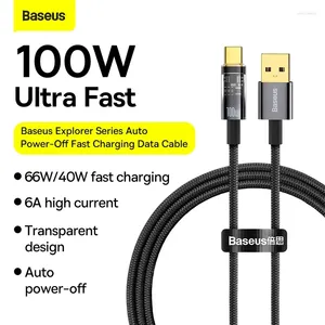 Baseus Explorer Serisi Otomatik Güç Açma Hızlı Şarj Veri Kablosu USB Type-C 100W