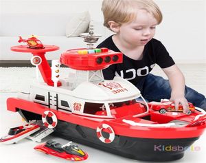 キッズトイーシミュレーショントラック慣性ボートダイキャスト玩具物語音楽ストーリーライトおもちゃ船モデルおもちゃ駐車場男の子おもちゃ2203176037949