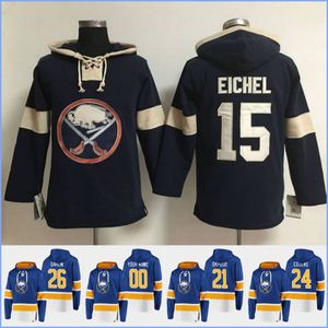 Buffalo''sabres''hoodie 15 Eichel 24 Cozens 26 Dahlin 21 Okposo Custom Hockey Jerseys Men Women Youth