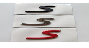 Chrome Black Red Letters Quot S Quot Words Car Trunk Lids Lip Front Badge Emblem Emblem Badges Sticker Decal6647233