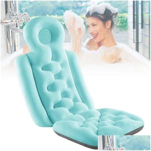 Badverktyg Tillbehör 1PC ADT Bath Pillow Bekväm kudde Spa Badkudde Body Bathtub Non-Slip Neck Rygg Relax Badrumsutbud DHCBR