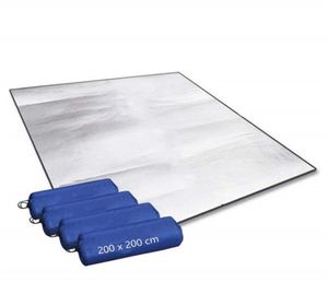 Aluminum Foil Mat Sleeping for Camping 200x200 cm Insulating Thermal Blanket Foldable Tent Floor Ultralight 2201214811809