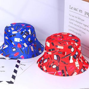 Berets Sommer Eimer Hut Für Männer Frauen Packbare Reversible Gedruckt Sonnenhüte Graffiti Fischer Outdoor Reisen Wandern Strand Kappen