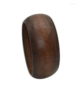 Bangle 38mm 4555g Brown Round DIY Natural Wooden Large Bangles For Women Chunky Wood Bracelet Ksfsjsh Vintage Ethnic Cuff K38FHD6874140